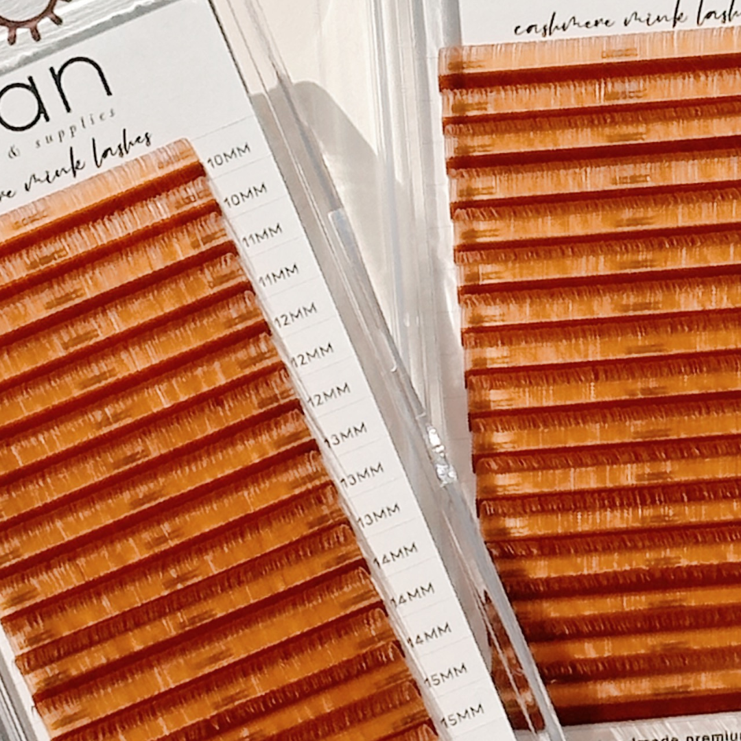 LIGHT BROWN color lashes