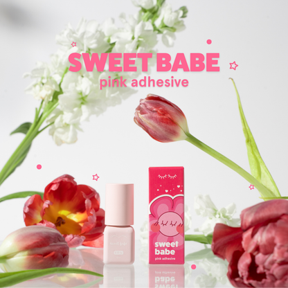SWEET BABE pink adhesive