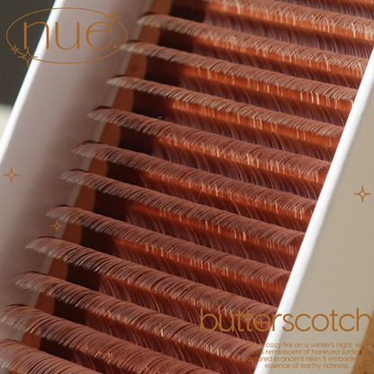 the NUE collection shade-matching color lashes