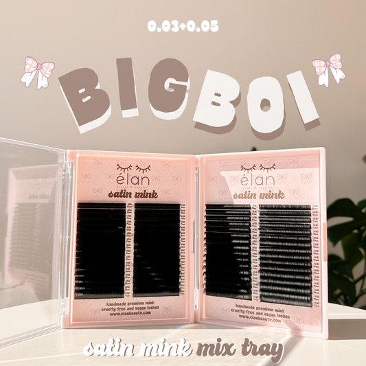 the BIG BOI 0.03+0.05 SATIN MINK mix tray 🎀