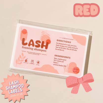 lash shampoo LABELS (pack of 25)