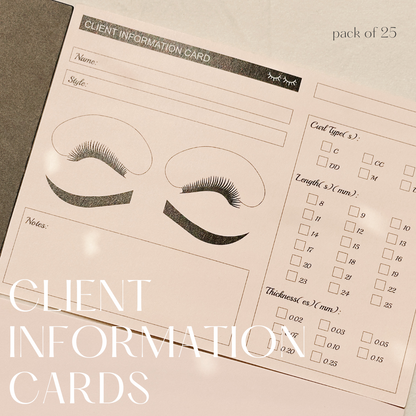 client information cards (pack of 25)