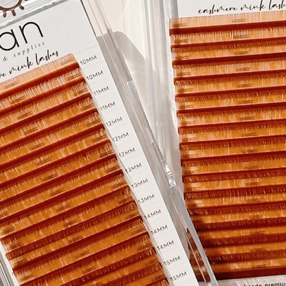 LIGHT BROWN color lashes