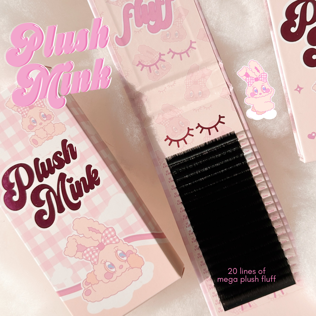 0.07 PLUSH MINK lash trays (PLUSH +FLUFF) 🐰