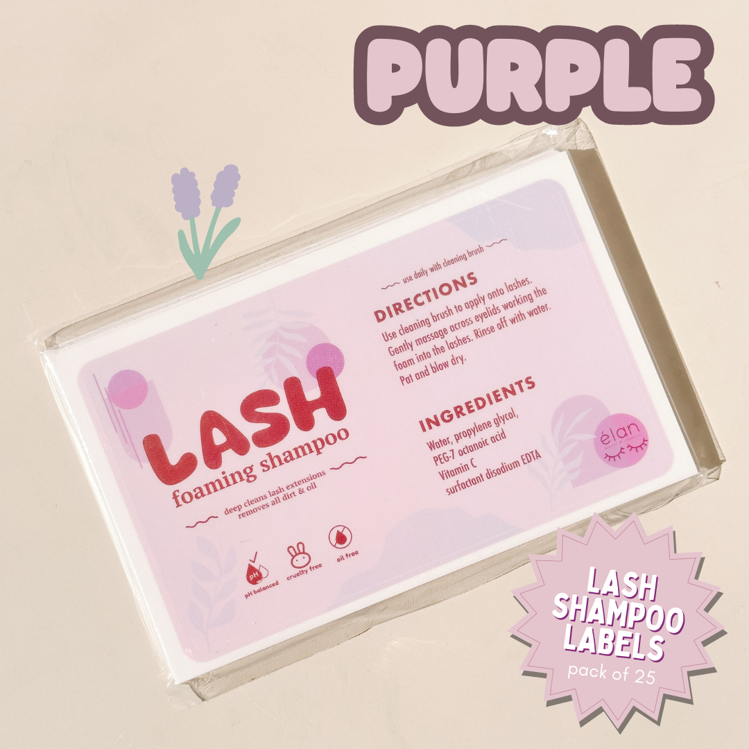 lash shampoo LABELS (pack of 25)