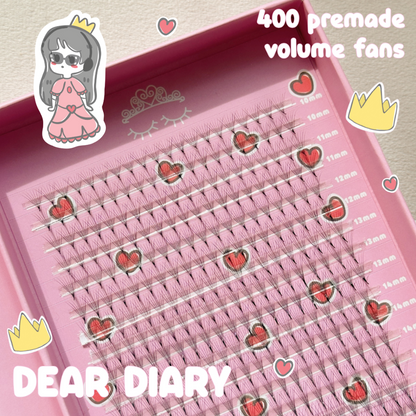 DEAR DIARY xl 400 premade volume fans