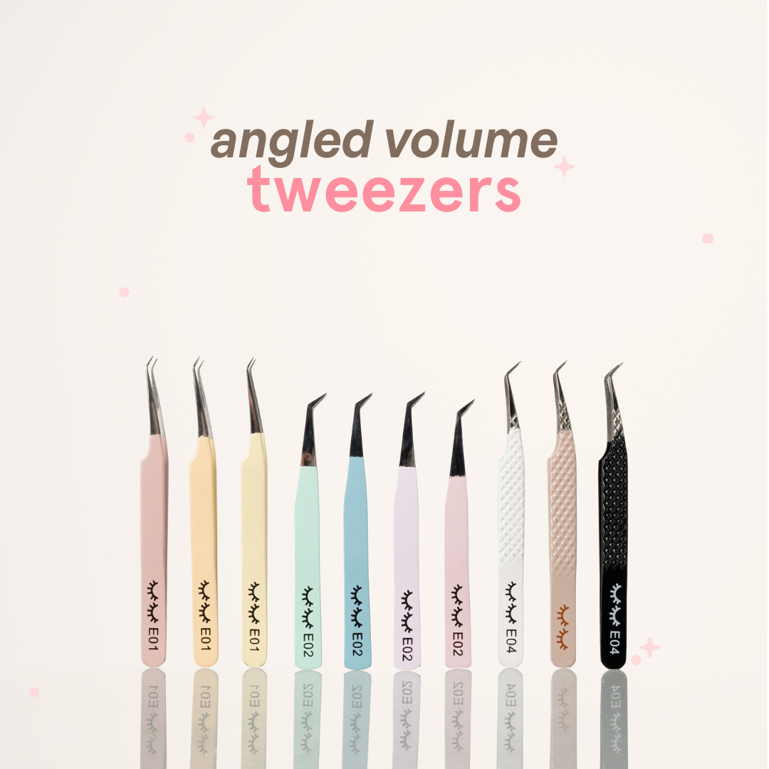 angled volume tweezers