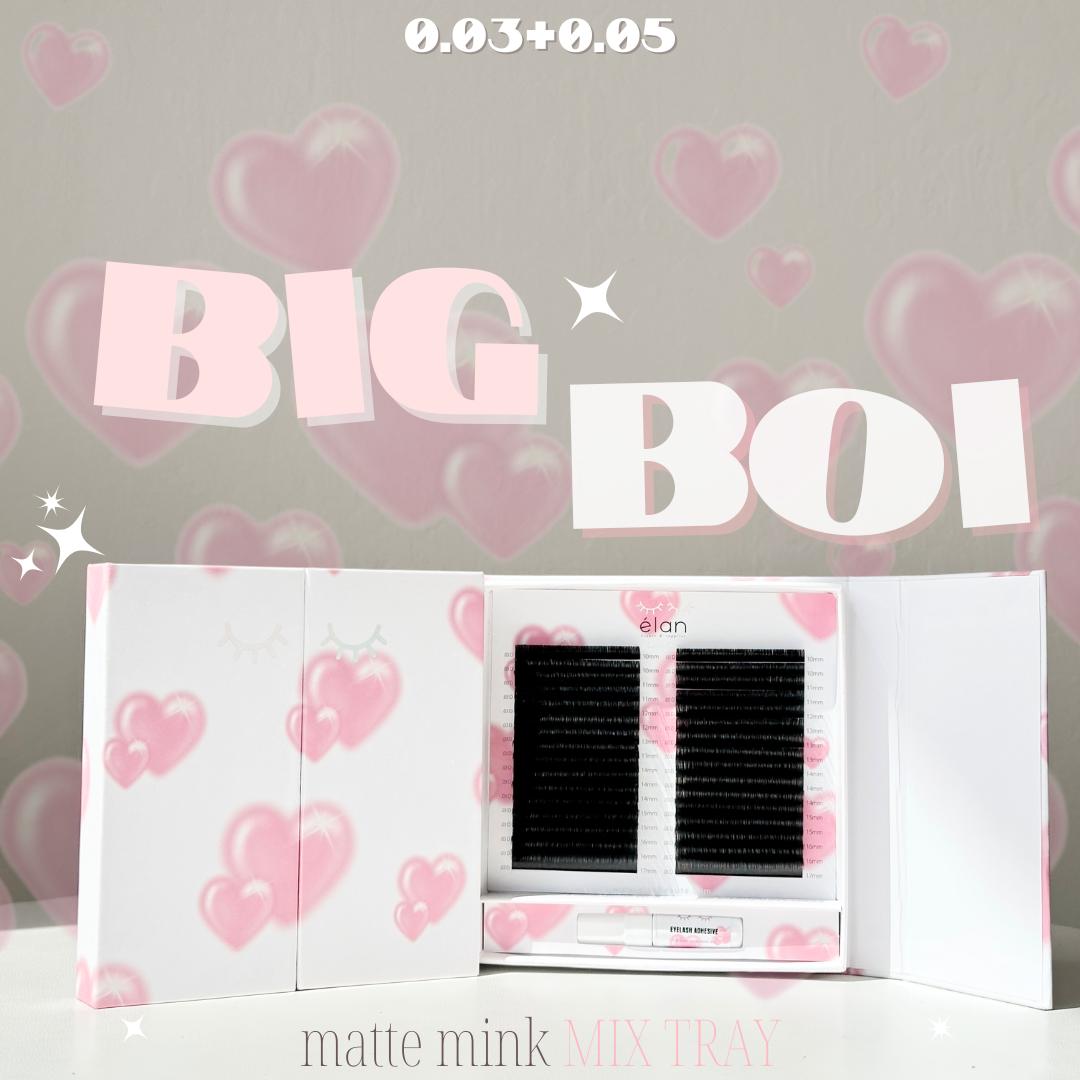 the BIG BOI 0.03+0.05 MATTE MINK mix tray 💞