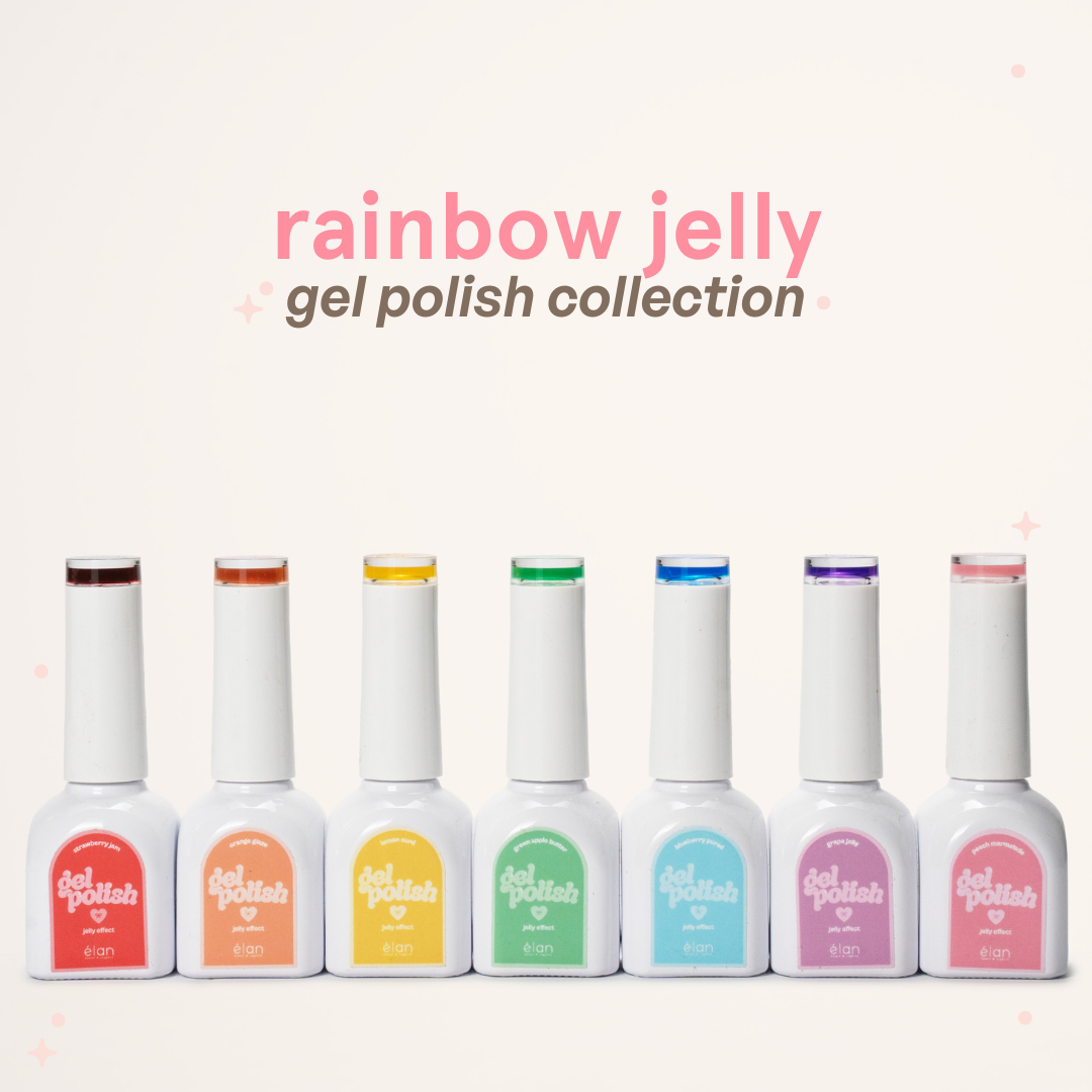 rainbow jelly gel polish collection