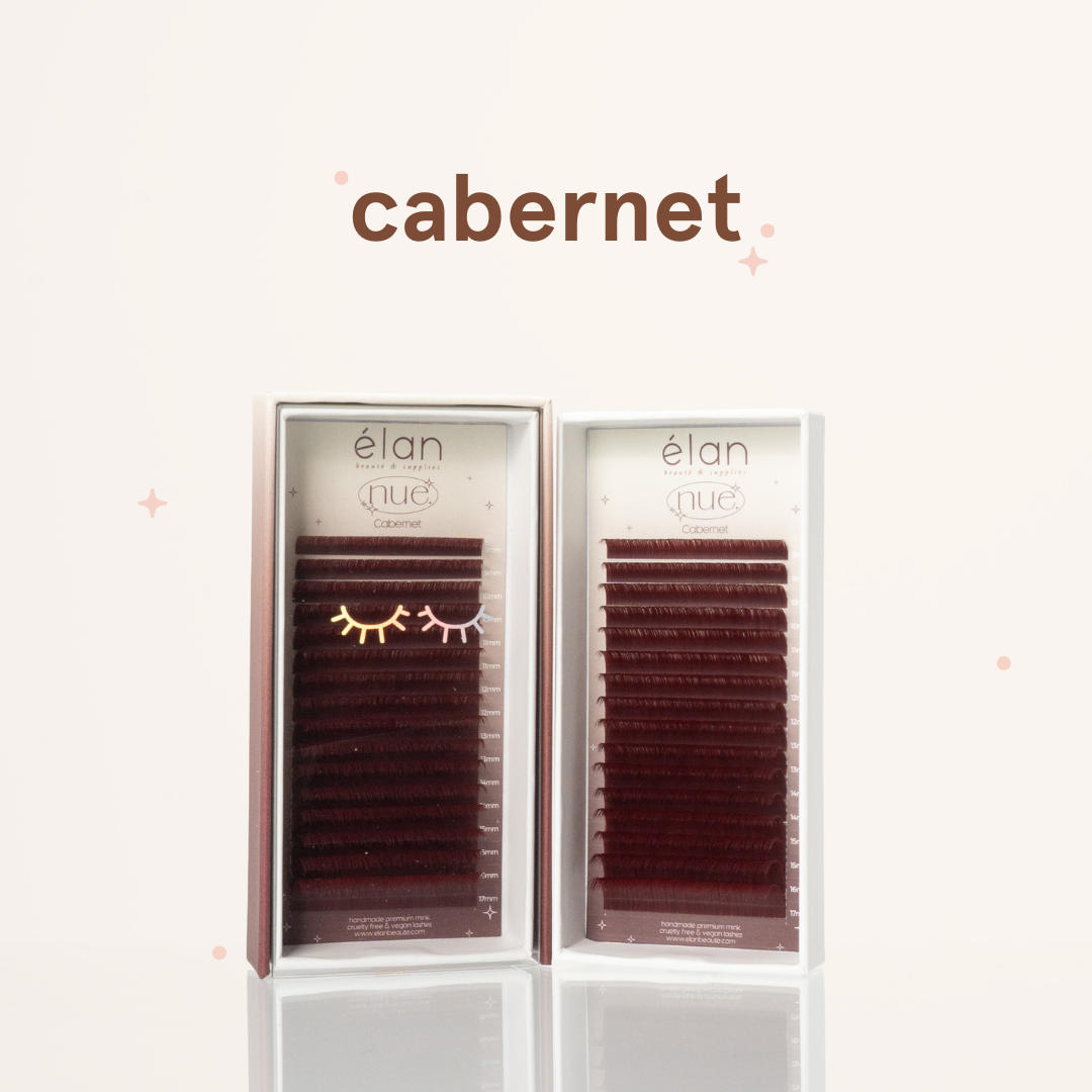 the NUE collection shade-matching color lashes