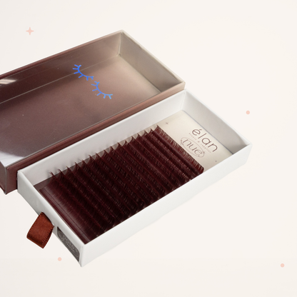 the NUE collection shade-matching color lashes