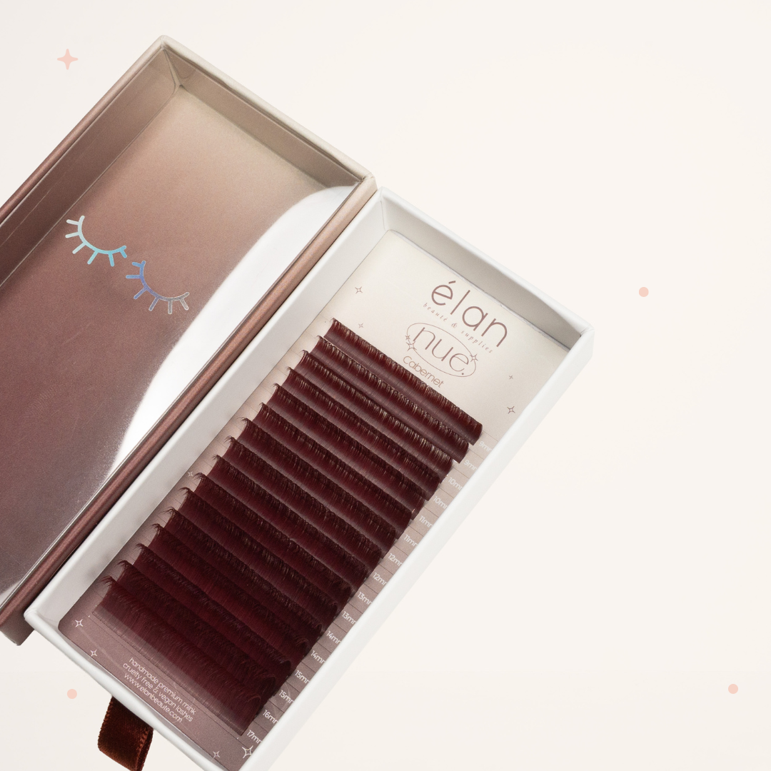 the NUE collection shade-matching color lashes