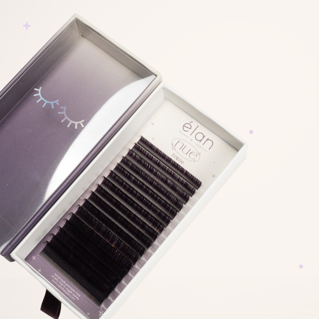 the NUE collection shade-matching color lashes