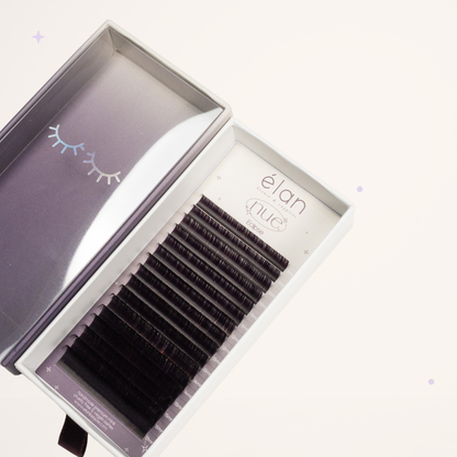 the NUE collection shade-matching color lashes