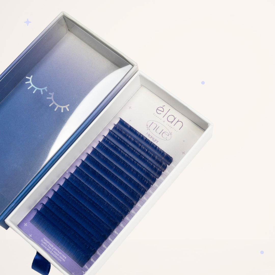 the NUE collection shade-matching color lashes