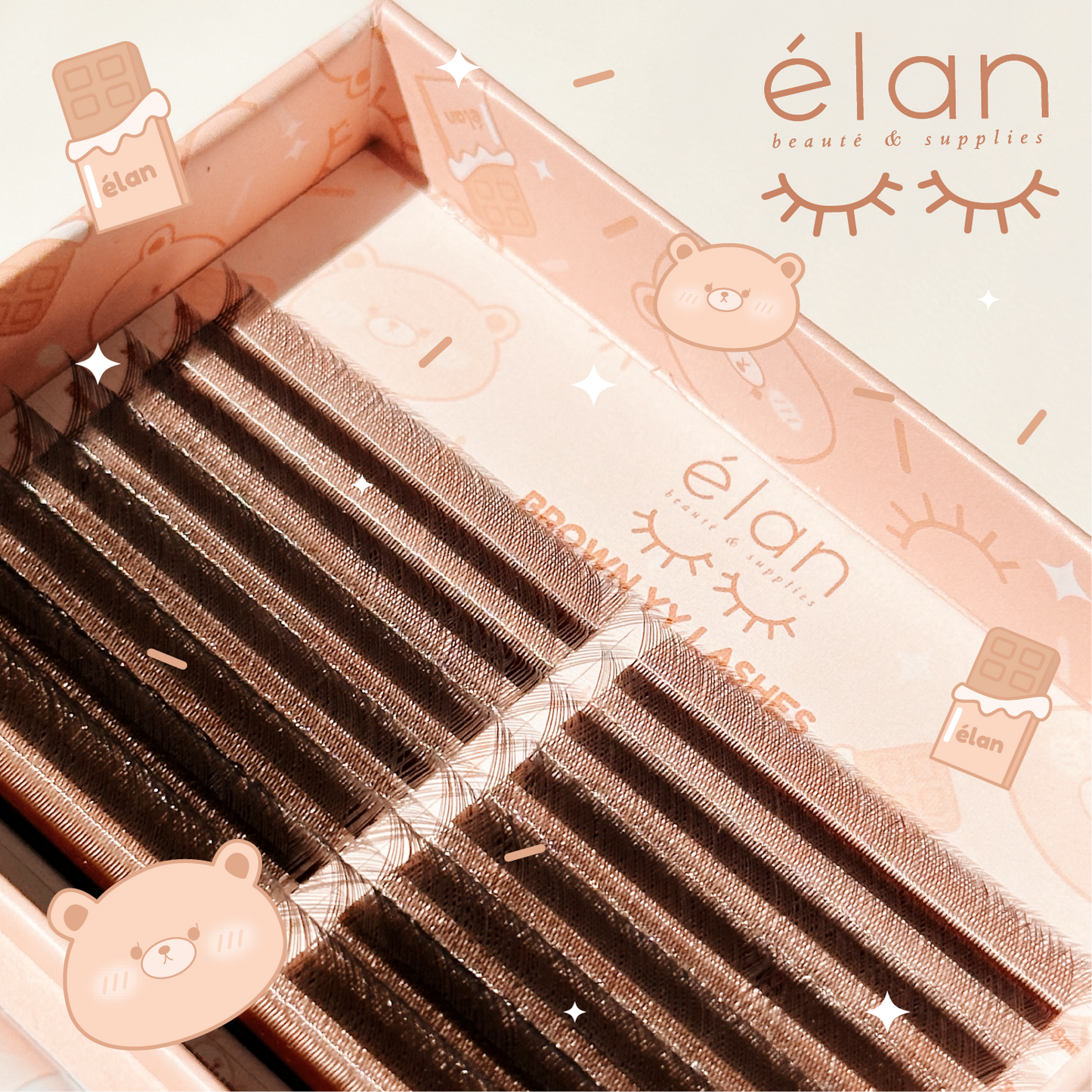 brown YY lashes (+mini adhesive)
