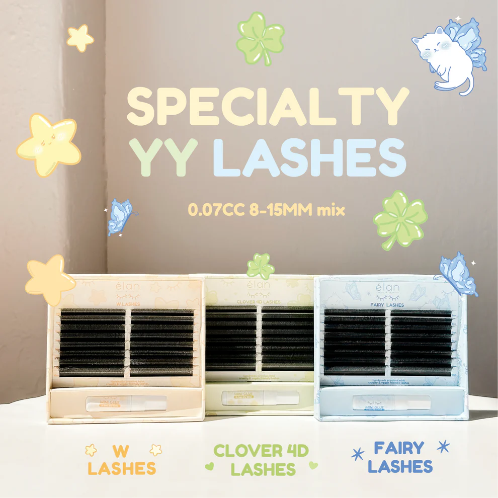 special YY lashes (fairy, W, clover)