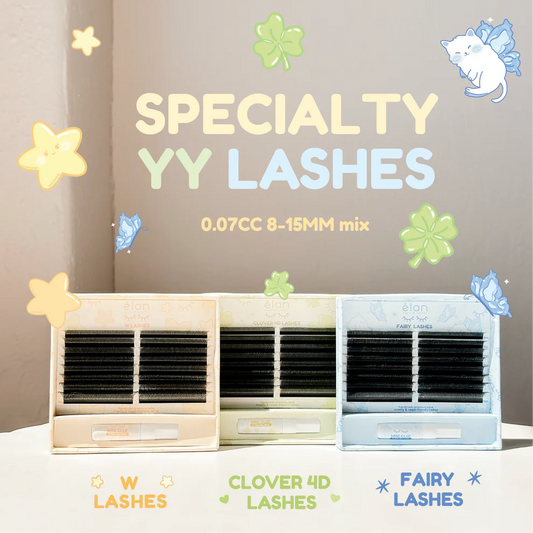 special YY lashes (fairy, W, clover)
